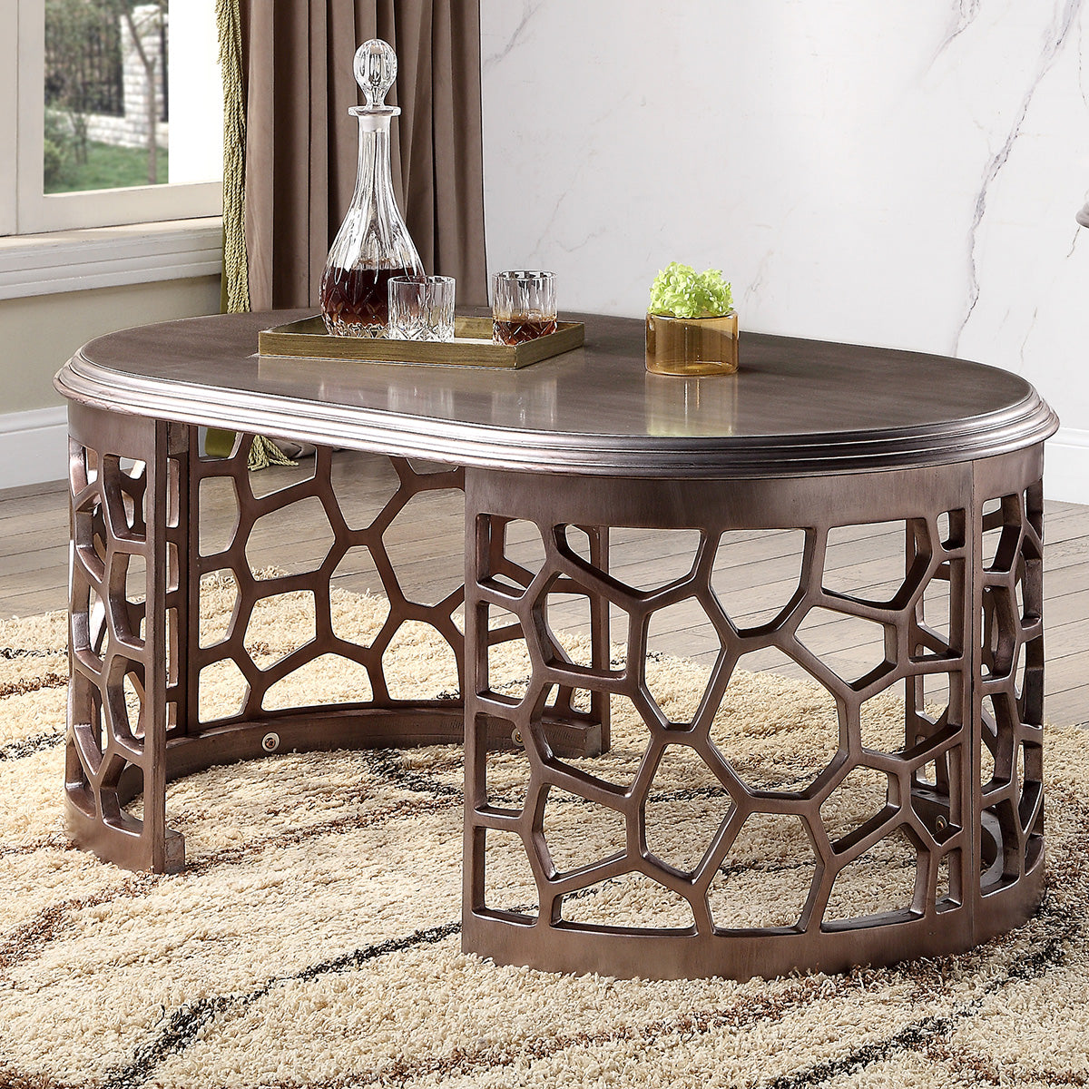 Homey Design HD-8912D - 3PC COFFEE TABLE SET - New Star Living