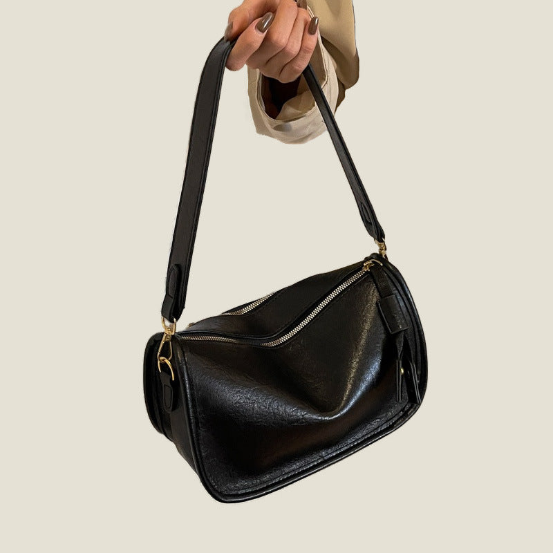 Boston Bag Women's Soft Leather Large Capacity Shoulder Crossbody - New Star Living