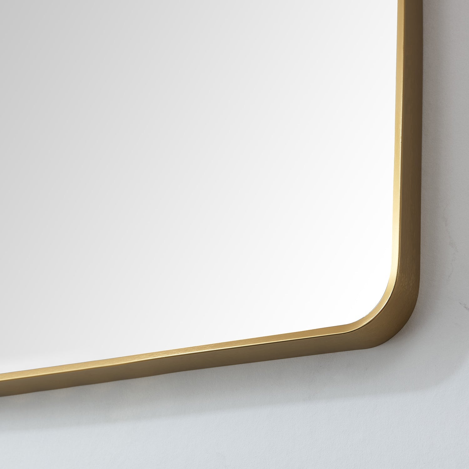 Vinnova Design Mutriku 32 in. W x 36 in. H Rectangle Metal Wall Mirror in Brushed Gold - New Star Living