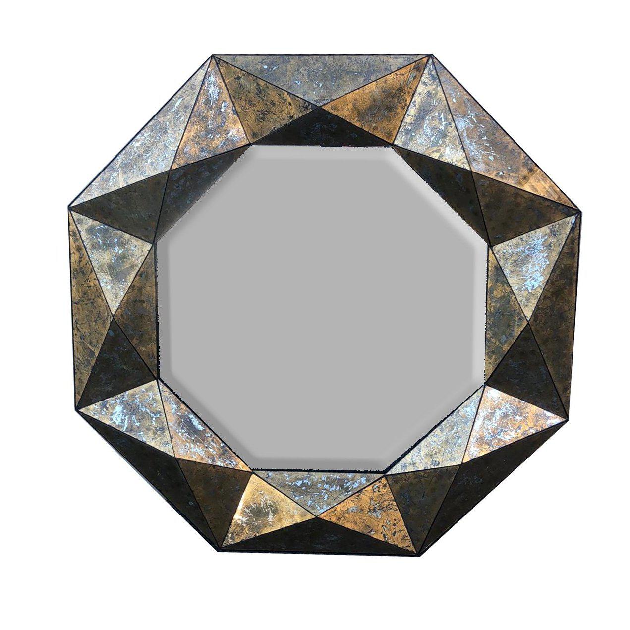 AFD Home Large Octagonal Gold Eglomise 48" Mirror - New Star Living