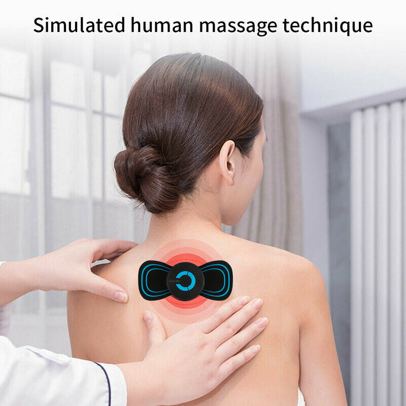 Portable Mini Electric Neck Back Body Massager Cervical Massage Stimulator Pain Relief Massage Patch With USB Charging Cable - New Star Living