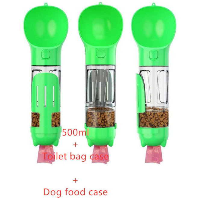 Pet Water Bottle Feeder Bowl Garbage Bag Storage Portable Pet Outdoor Travel 3 In 1 Dog Water Bottle - New Star Living