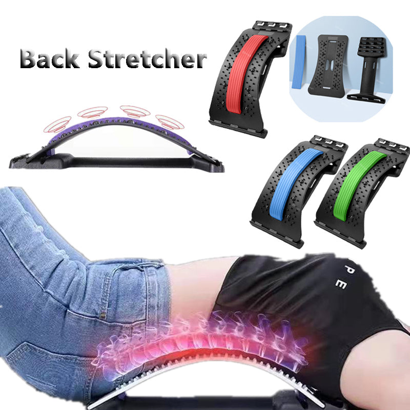 Back Stretcher Adjustable Back Cracker Massage Waist Neck Fitness Lumbar Cervical Spine Support Pain Relief - New Star Living
