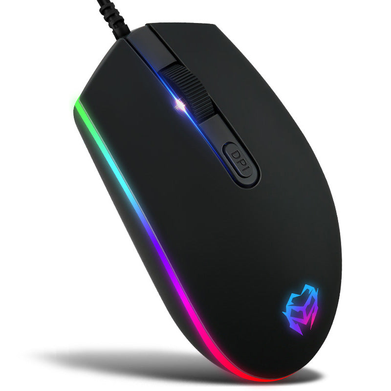 Colorful Crystal Luminous Wired Keyboard Mouse Set - New Star Living