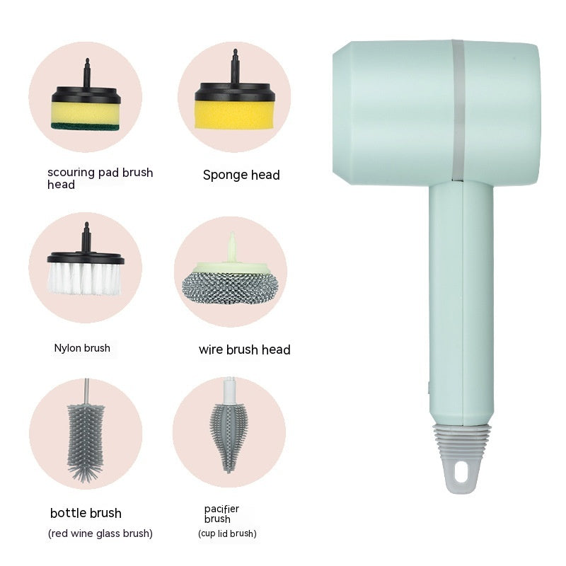 Electric Cleaning Brush Dishwashing Brush Automatic Wireless USB Rechargeable Professional Kitchen Bathtub Tile Cleaning Brushes - New Star Living
