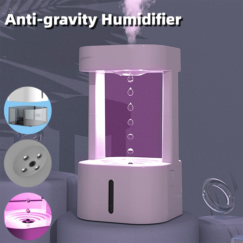 Creative Anti-gravity Water Drop Humidifier Air Conditioning Mist Spray Household Quiet Bedroom Office With 580ML Water Tank - New Star Living