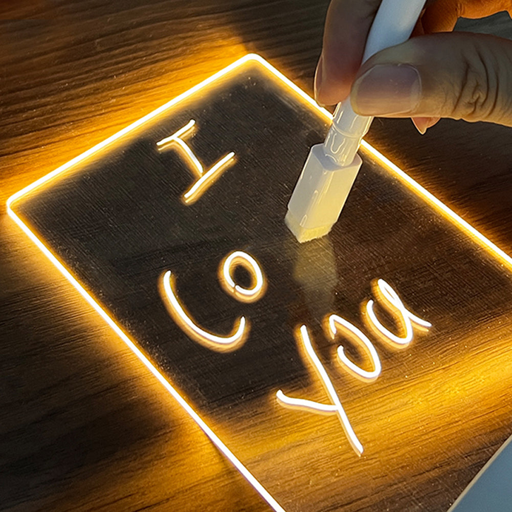 Creative Note Board Creative Led Night Light USB Message Board Holiday Light With Pen Gift For Children Girlfriend Decoration Night Lamp - New Star Living