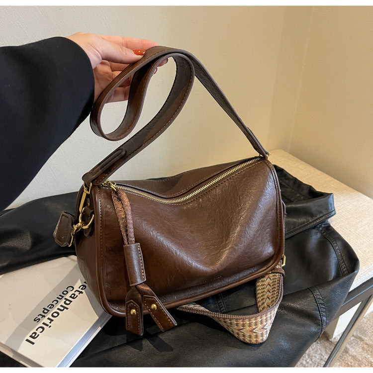 Boston Bag Women's Soft Leather Large Capacity Shoulder Crossbody - New Star Living