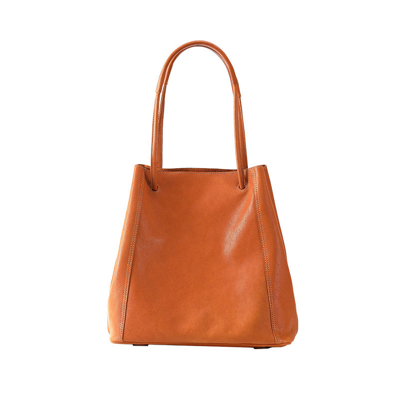 Soft Leather Bucket Bag Female Genuine Leather Crossbody - New Star Living