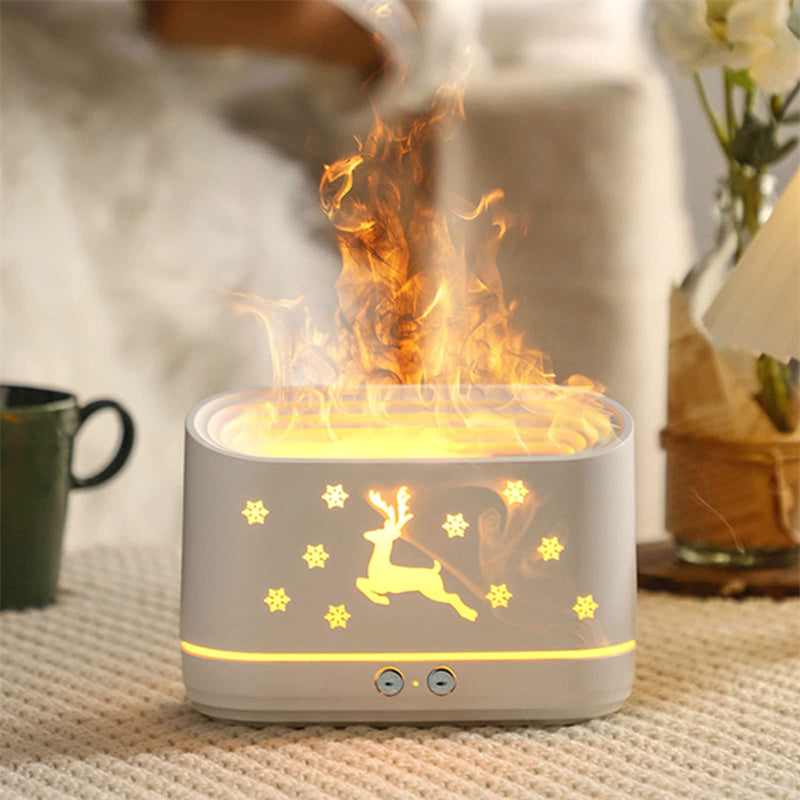 Elk Flame Humidifier Diffuser Mute Household Atmosphere Lamp Christmas Home Decorations - New Star Living