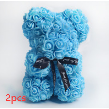 Valentine's Day Gift Rose Bear Eternal Flower Rose Teddy Bear PE Foam Bear 25cm Valentines Day - New Star Living