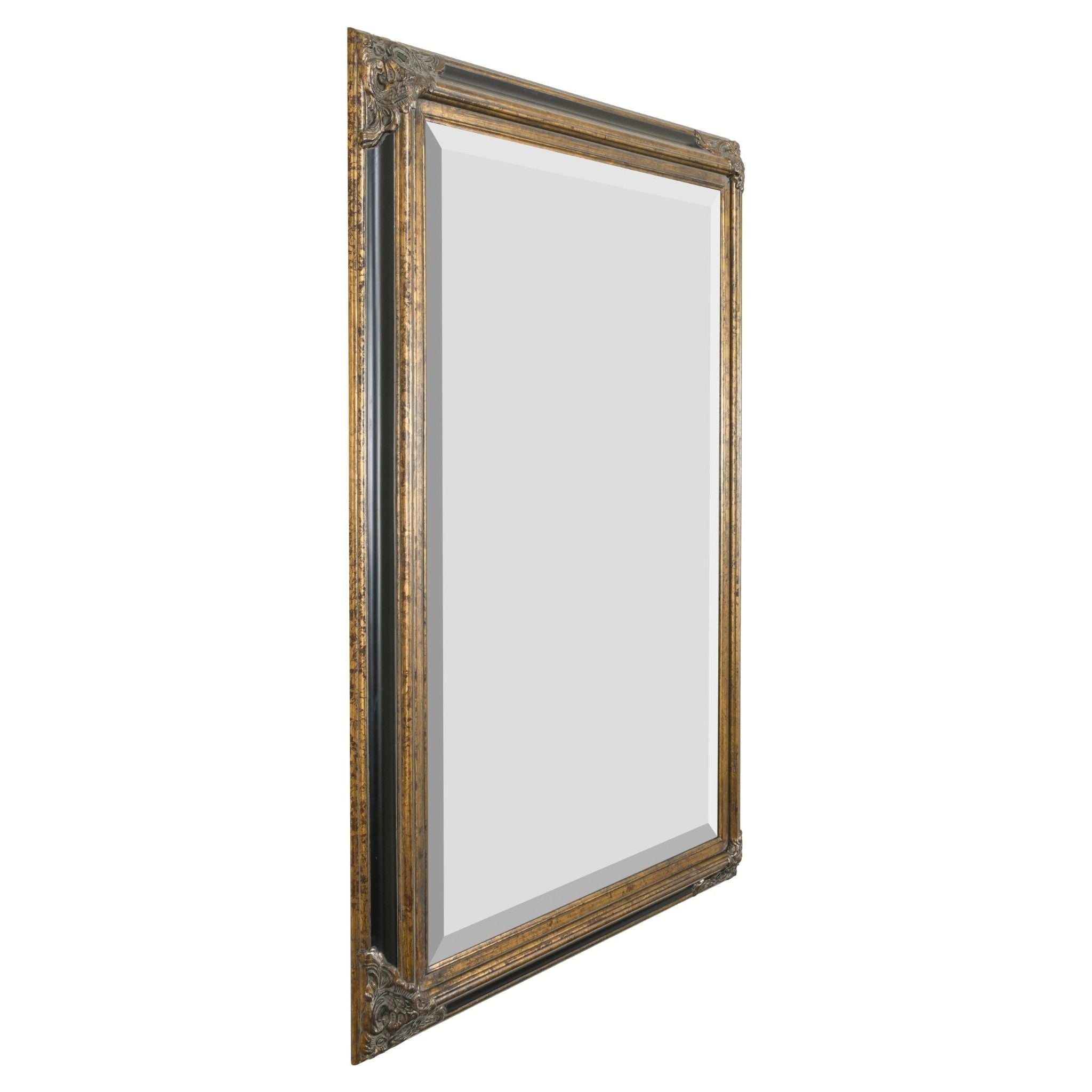 AFD Home  Mini Grand Victorian Mirror 24x36 Antique Gold with Black - New Star Living