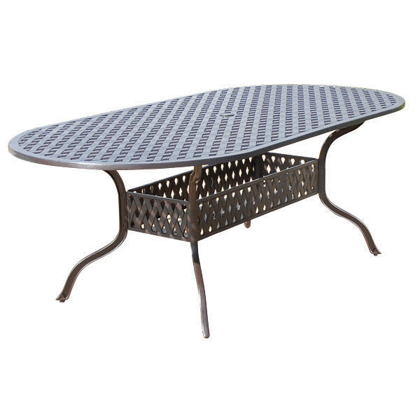 AFD Home  Savannah Outdoor Aluminum Oval Dining Table - 10311515 - New Star Living