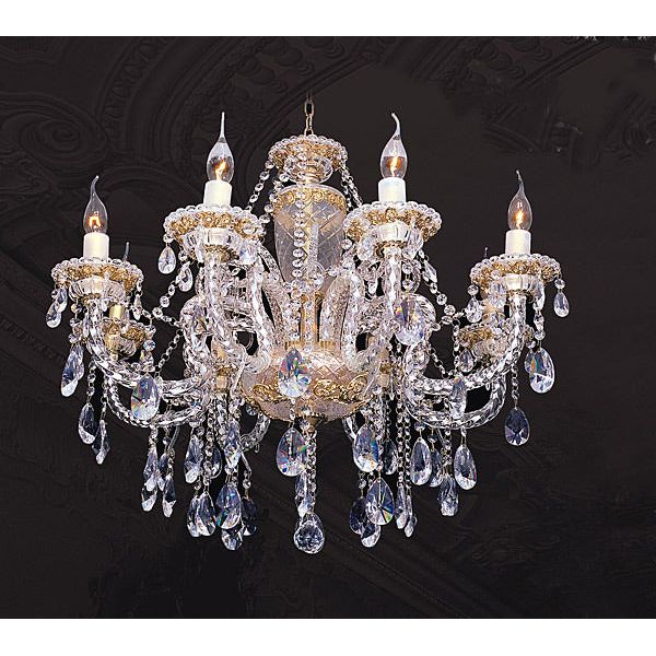 AFD Home  Fine Crystal and Gold Chandelier - New Star Living