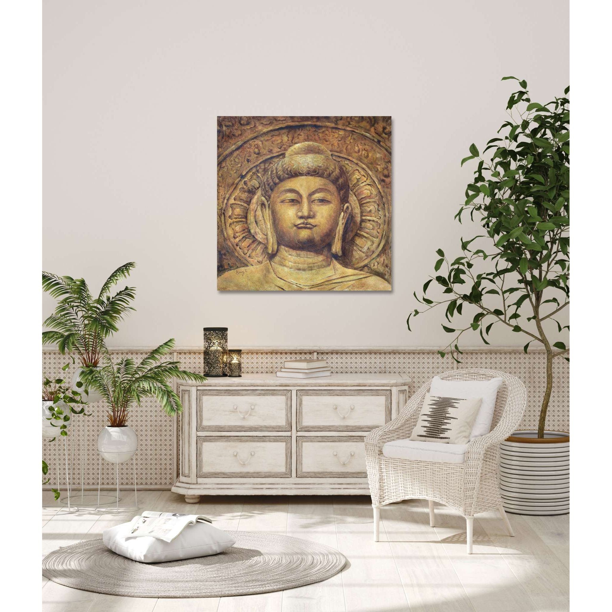 AFD Home  Rustic Buddha Gallery Wrap - New Star Living