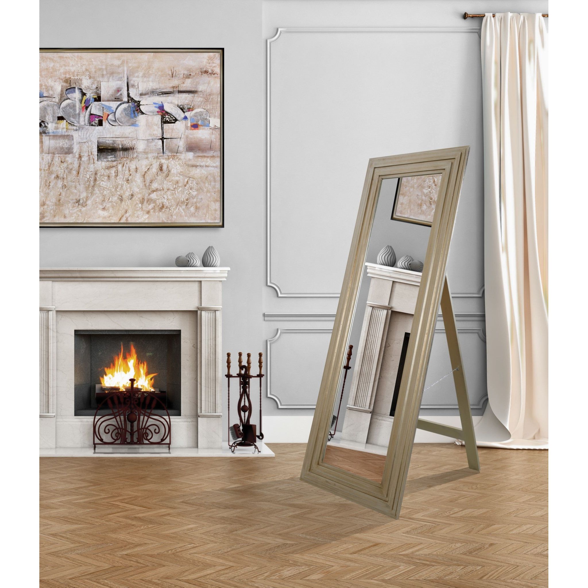 AFD Home  Cheval Mirror Silver - New Star Living