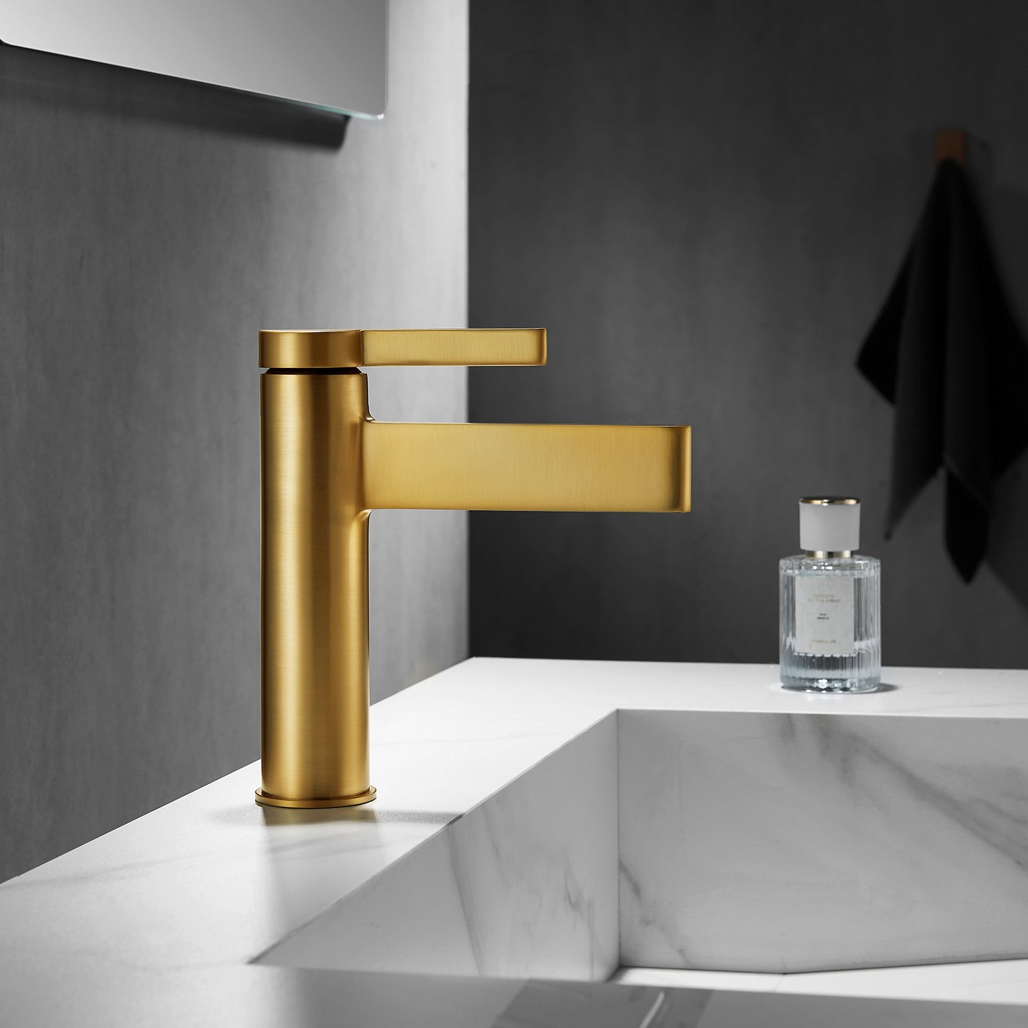 Vinnova Design Oviedo Single Low Handle Hole Lever Vessel Brushed Gold Bathroom Faucet - New Star Living
