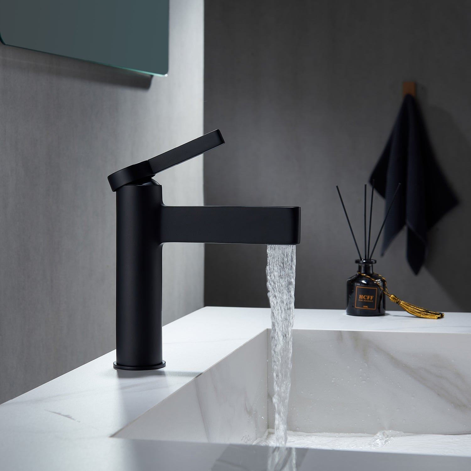 Vinnova Design Oviedo Single Low Handle Hole Lever Vessel Matte Black Bathroom Faucet - New Star Living