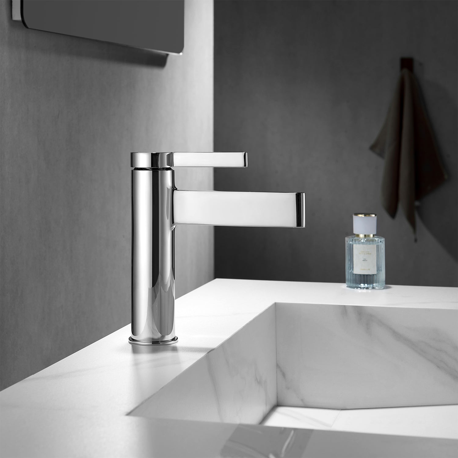 Vinnova Design Oviedo Single Low Handle Hole Lever Vessel Polished Chrome Bathroom Faucet - New Star Living