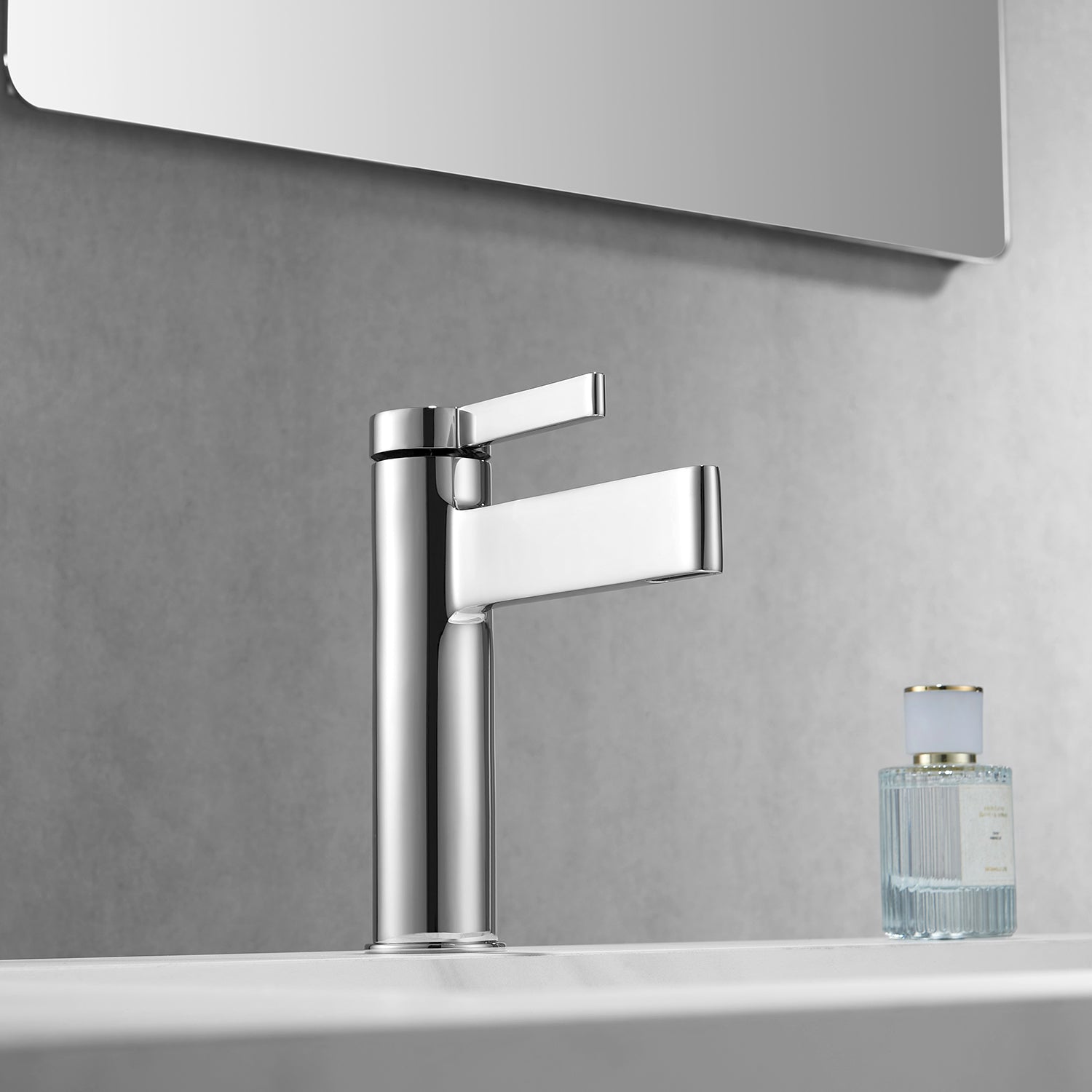 Vinnova Design Oviedo Single Low Handle Hole Lever Vessel Polished Chrome Bathroom Faucet - New Star Living