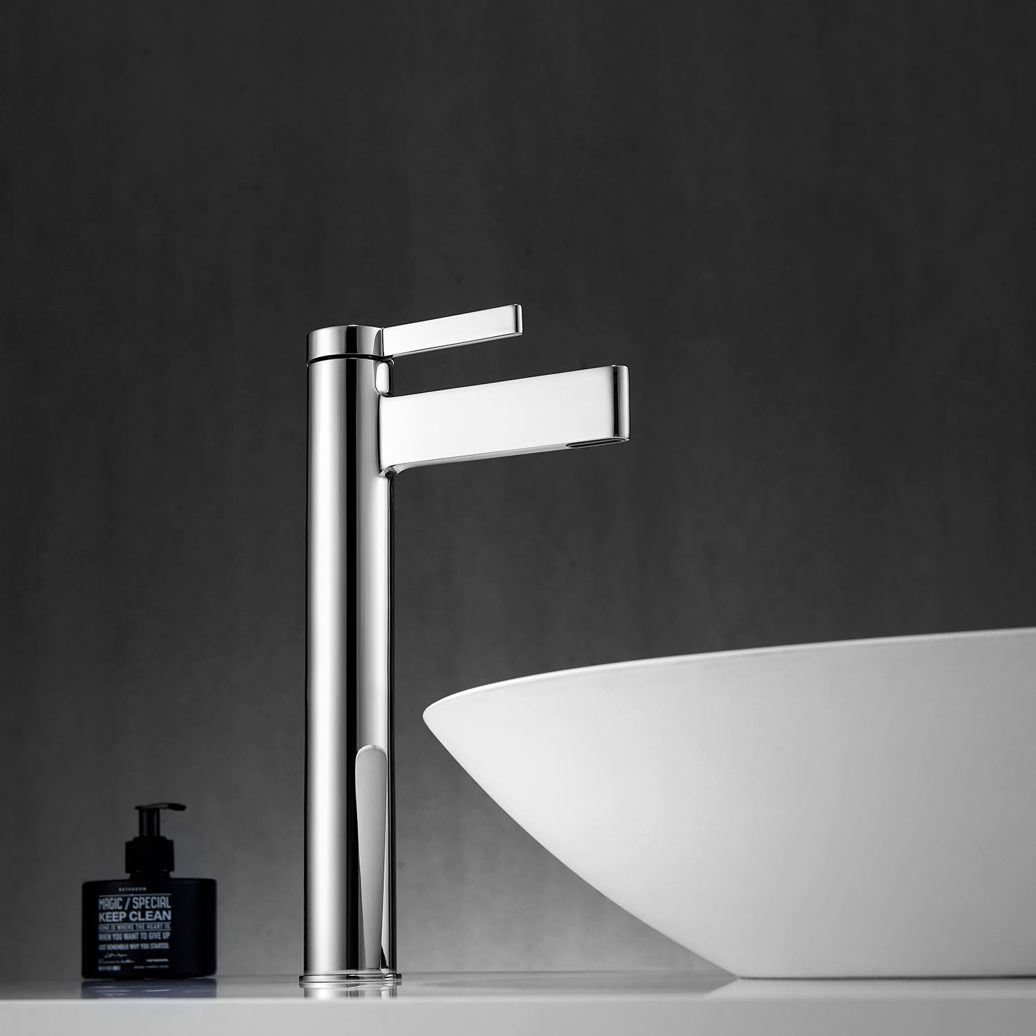 Vinnova Design Oviedo Single High Handle Hole Lever Vessel Polished Chrome Bathroom Faucet - New Star Living