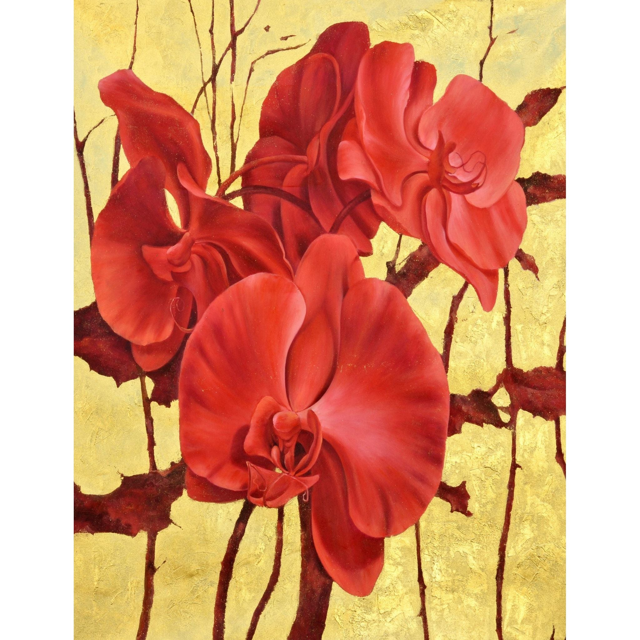 AFD Home  Red Orchid with Accents Gallery Wrap - New Star Living