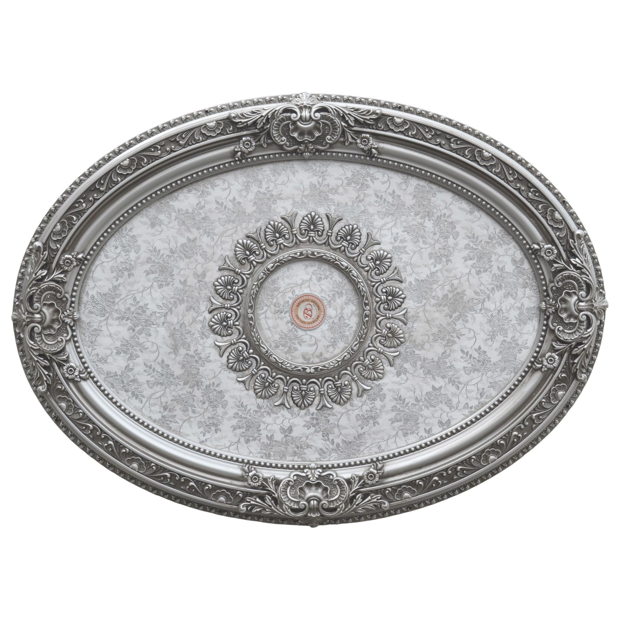 AFD Home  Antique Silver Petite Oval Ceiling Medallion - New Star Living