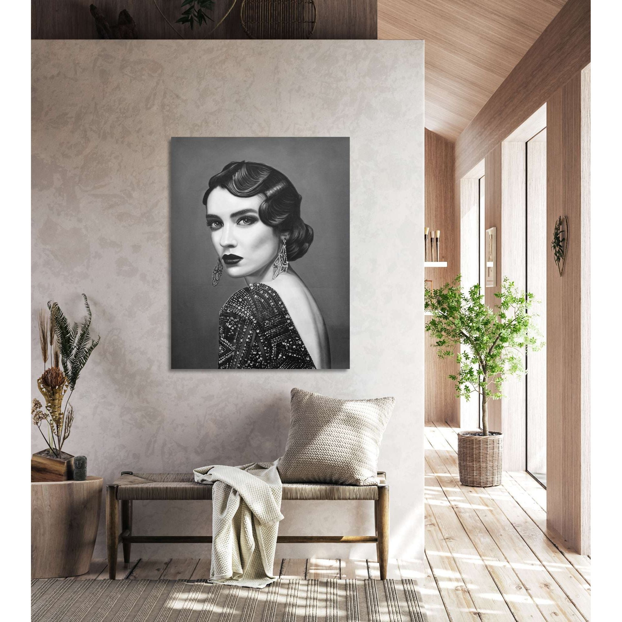 AFD Home  Lady Portrait Bw - New Star Living