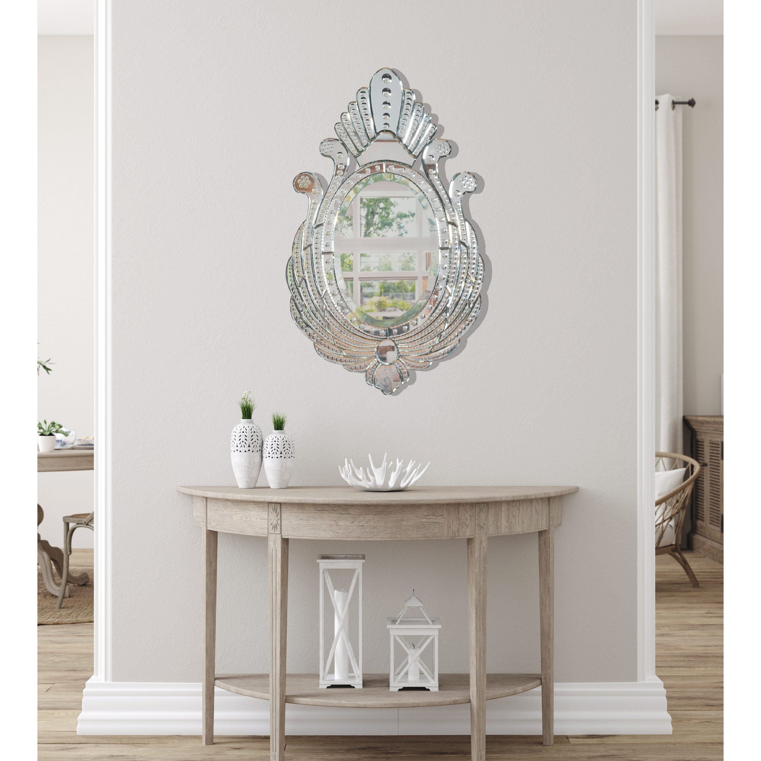 AFD Home  Venetian Style Royal Peacock Mirror 36" - New Star Living