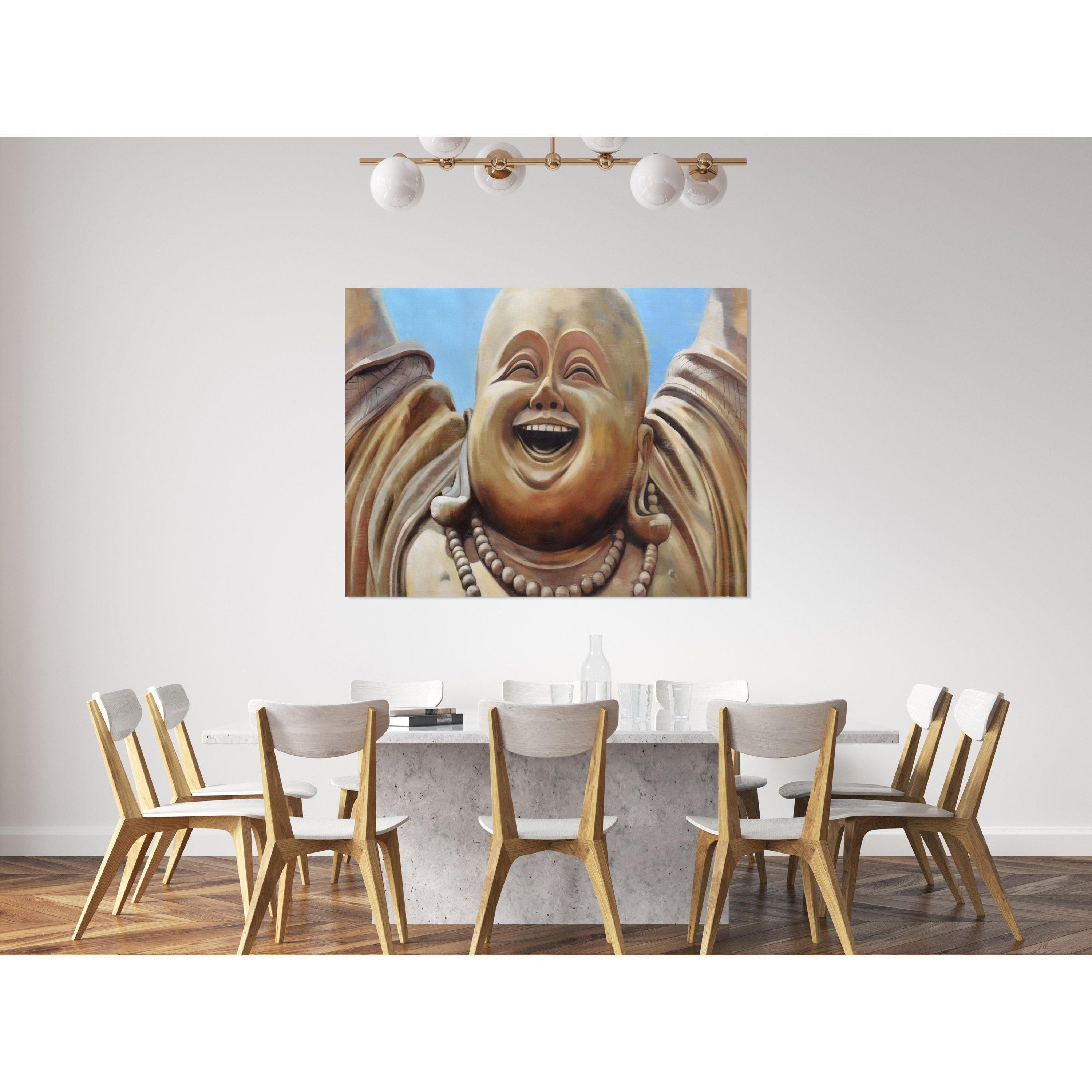 AFD Home  Laughter Buddha Monocolor Gallery Wrap - New Star Living