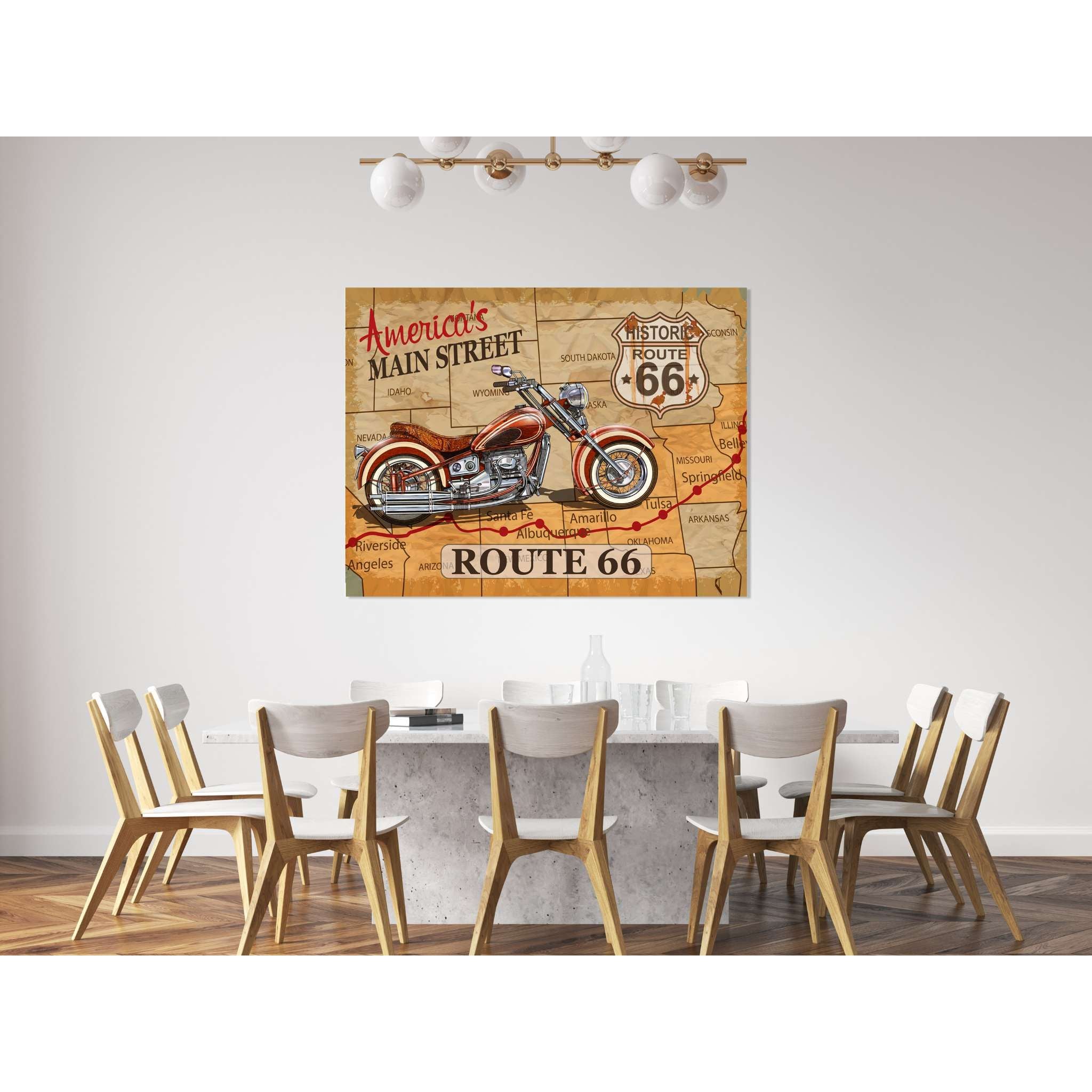 AFD Home  Route 66 America’s Historic Main Street Map Gallery Wrap - New Star Living
