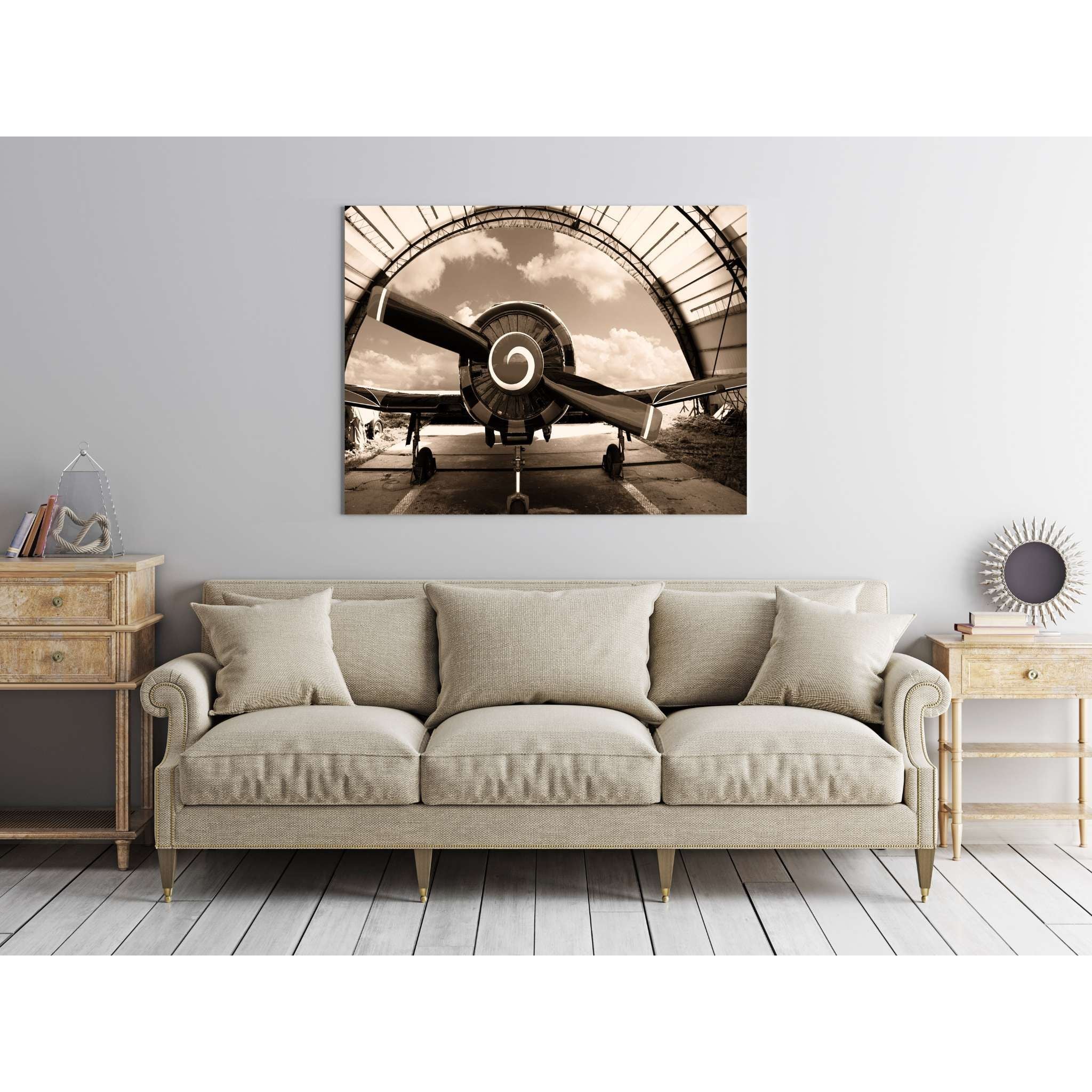 AFD Home  Airplane in Hanger Gallery Wrap - New Star Living
