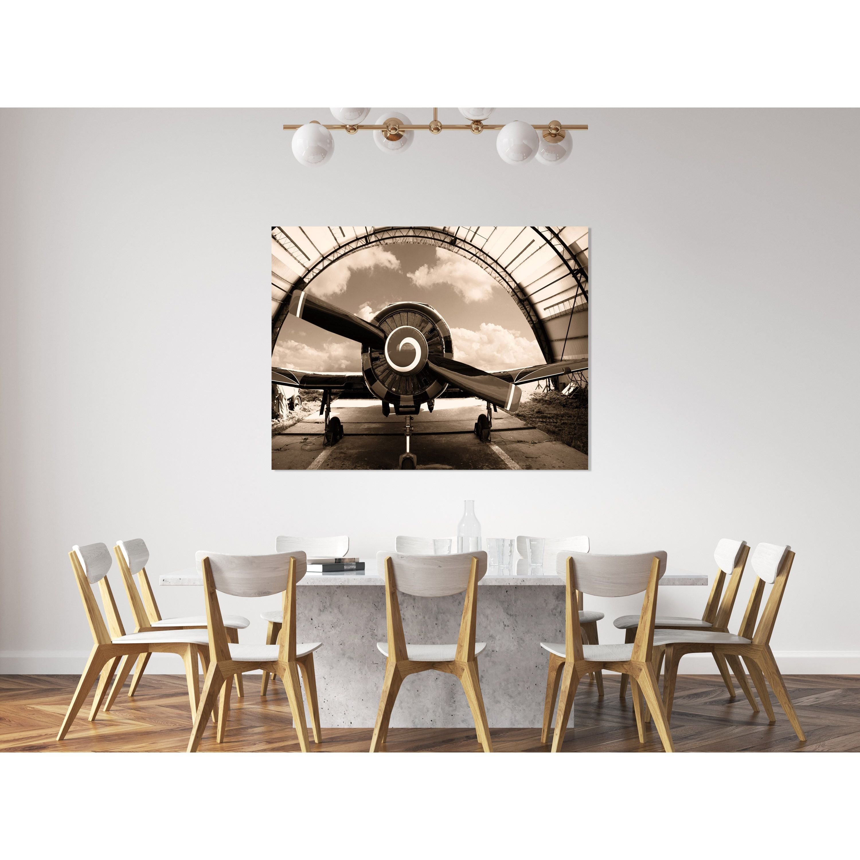 AFD Home  Airplane in Hanger Gallery Wrap - New Star Living