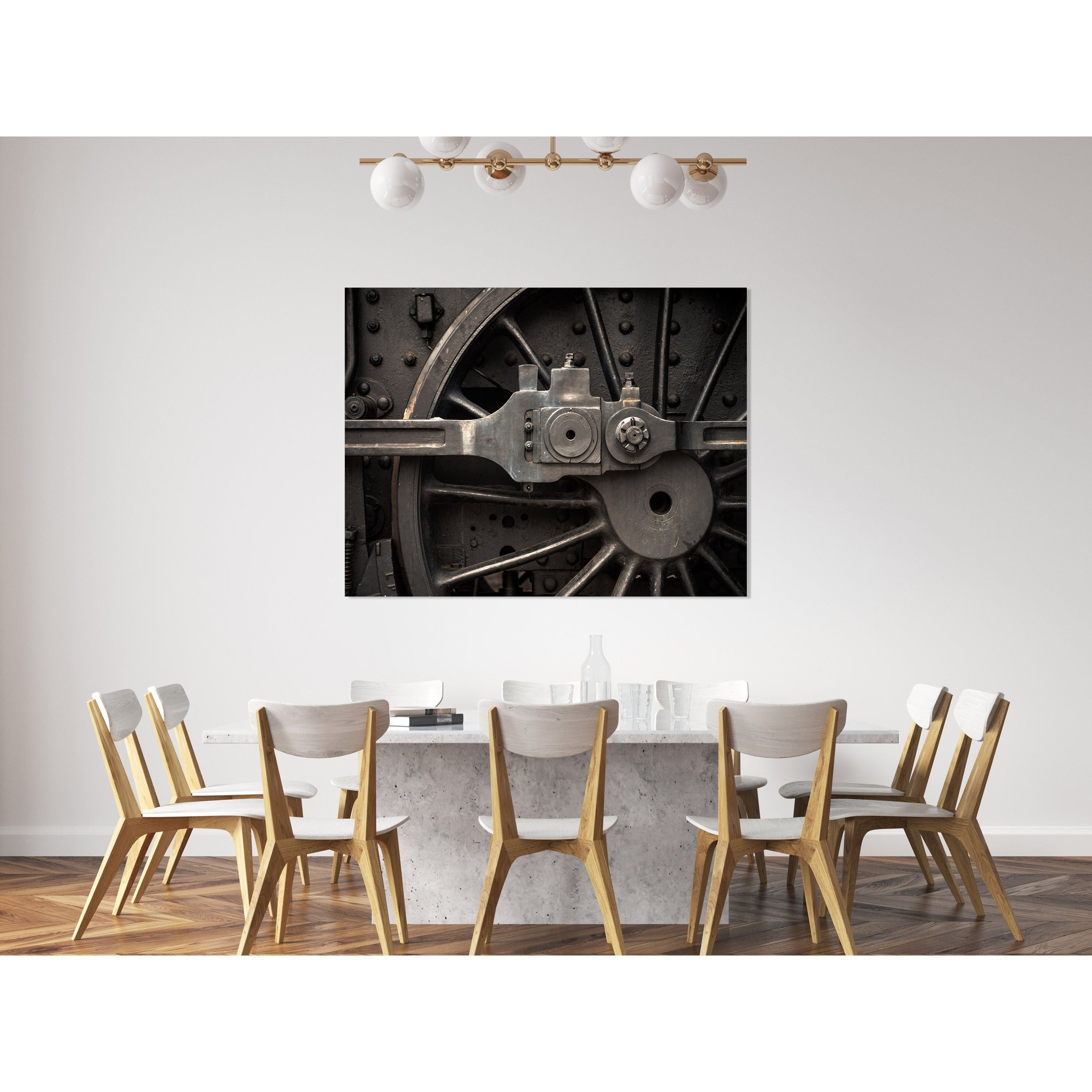 AFD Home  Train Locomotive Wheel Close Up Gallery Wrap - New Star Living