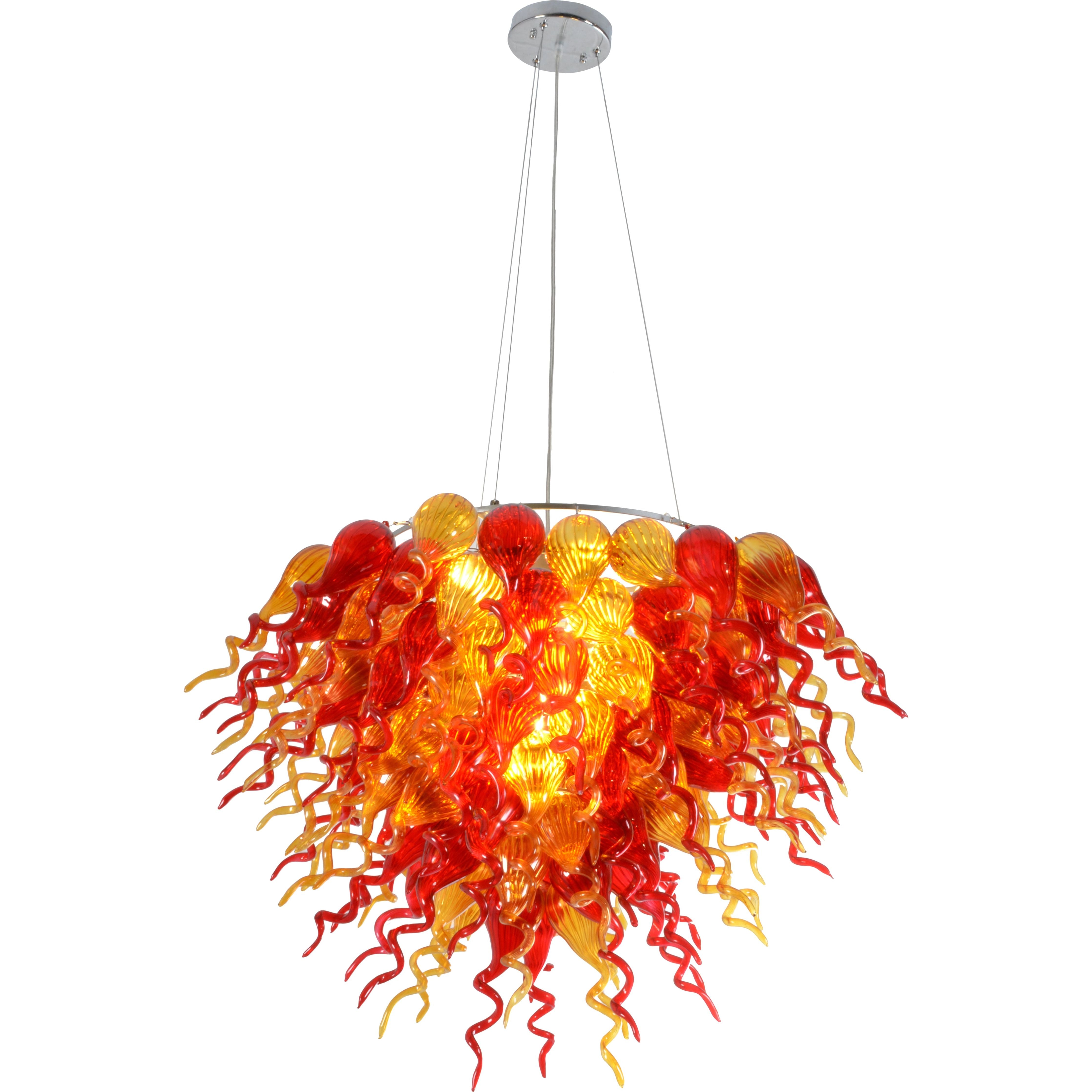 AFD Home  Amber and Red Grand Burst Chandelier - New Star Living