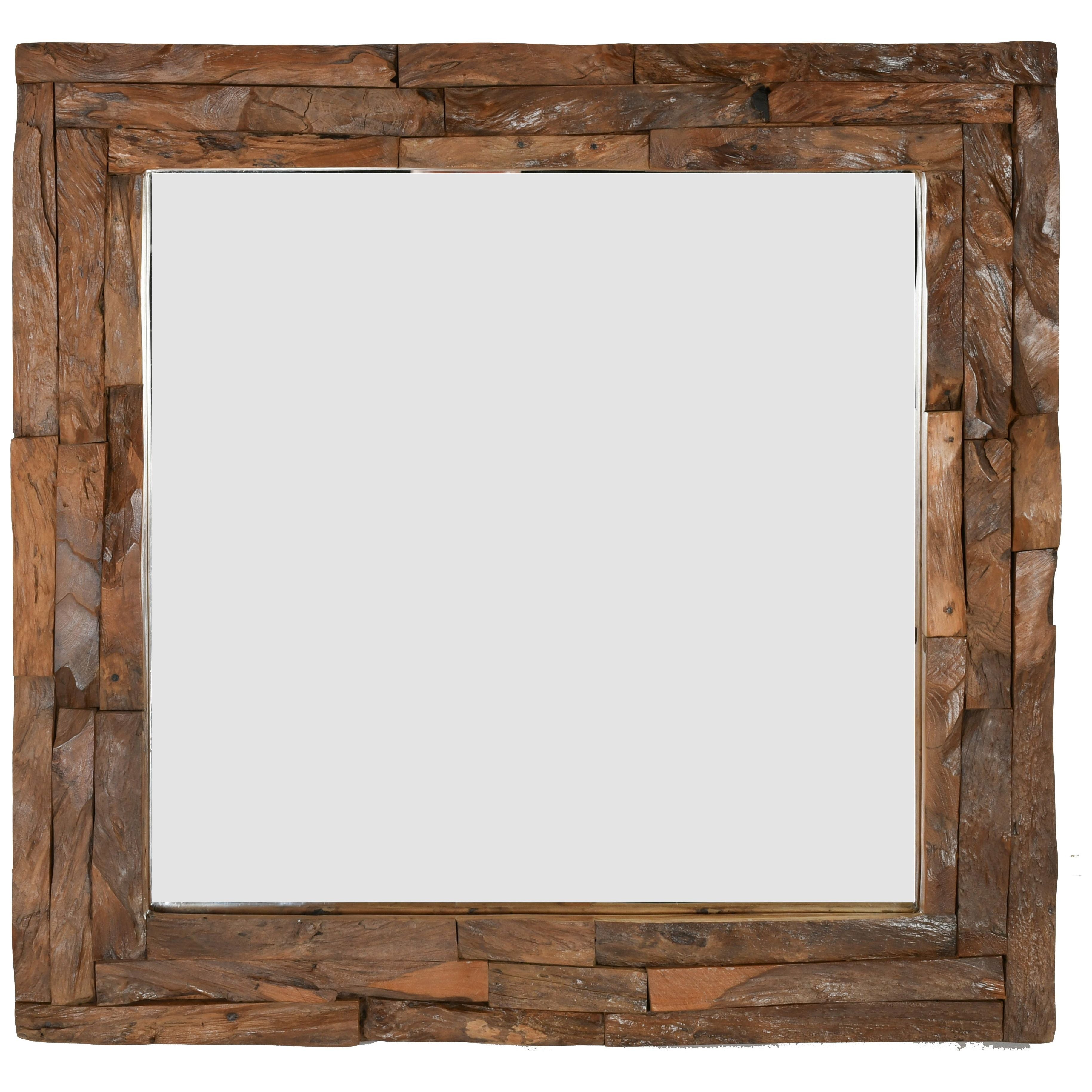AFD Home  Teak Wood Brick Mirror - New Star Living