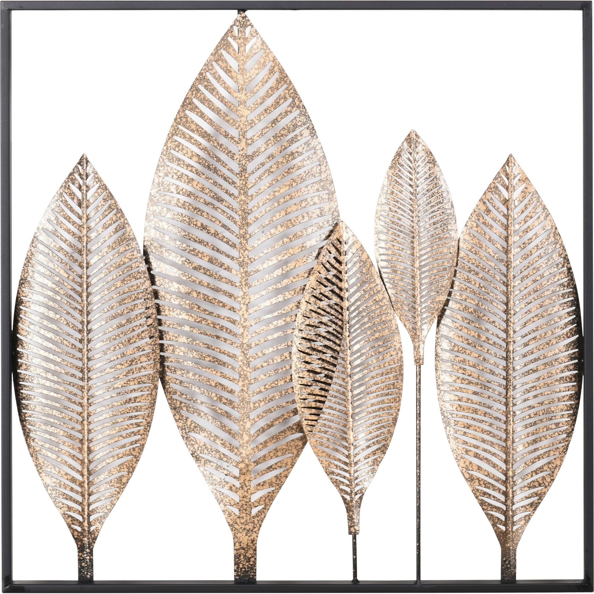 AFD Home  24" Iron Leaf Wall Art - New Star Living