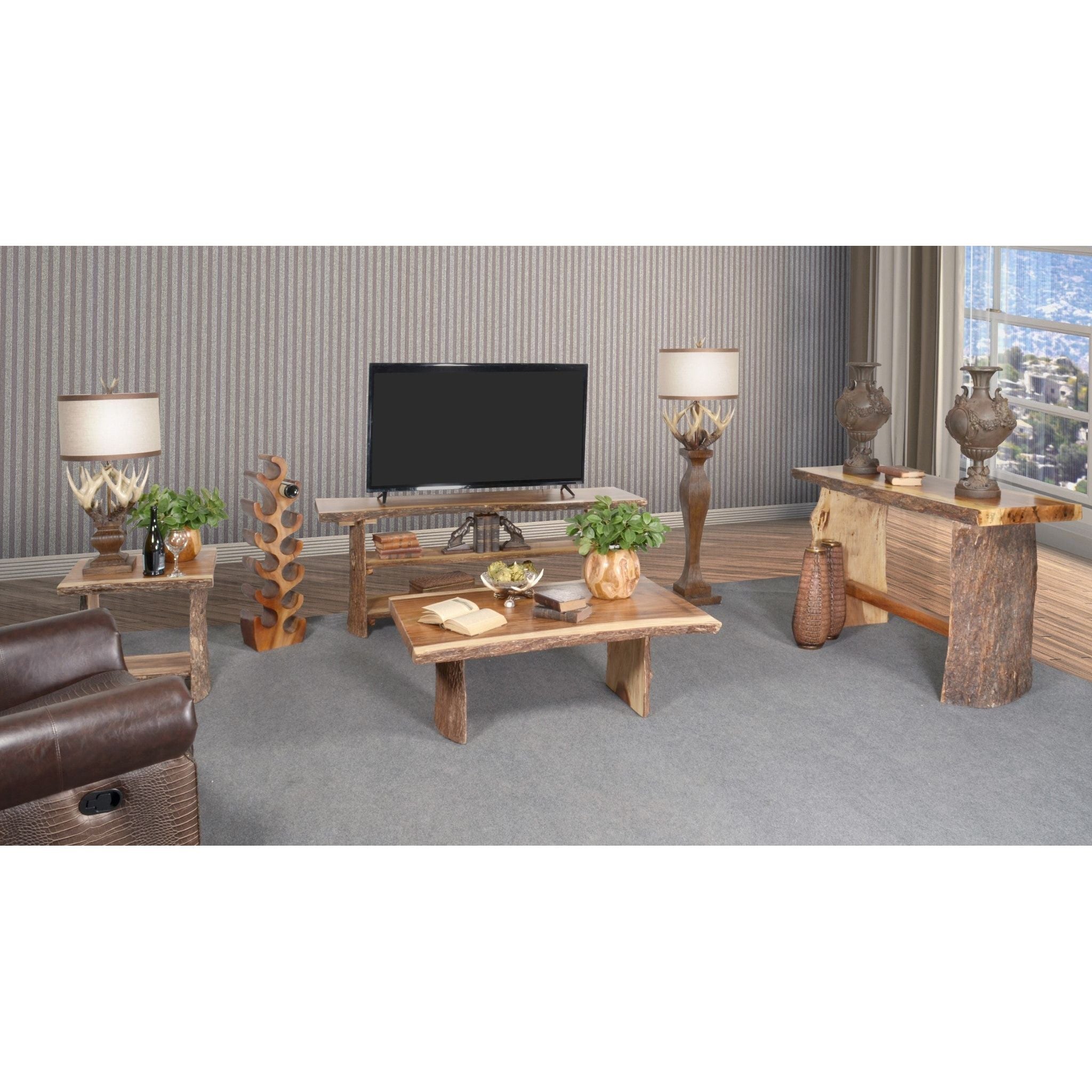 AFD Home  Bark TV Console Two Shelves - New Star Living
