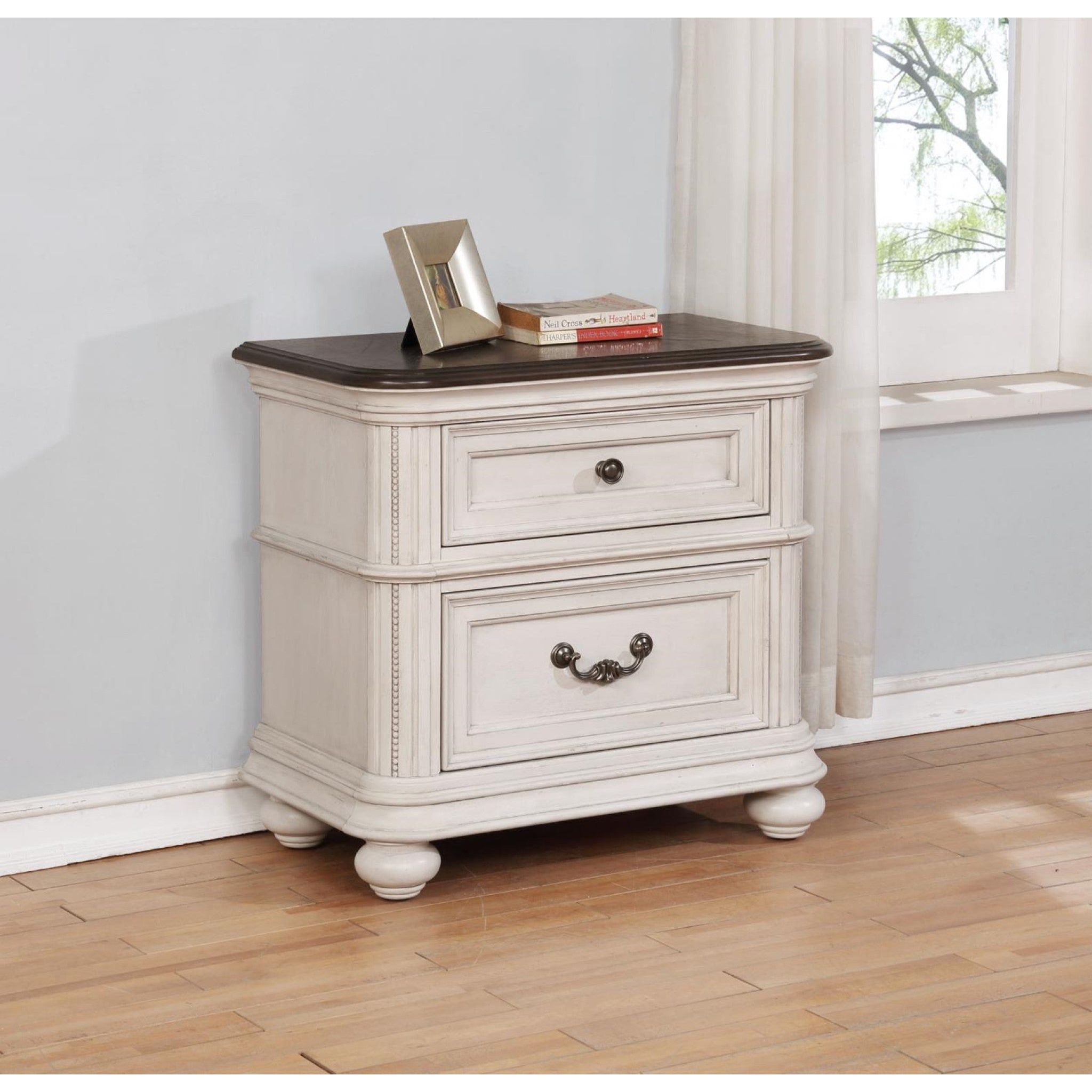 AFD Home  Lincoln Ivory Nightstand - New Star Living
