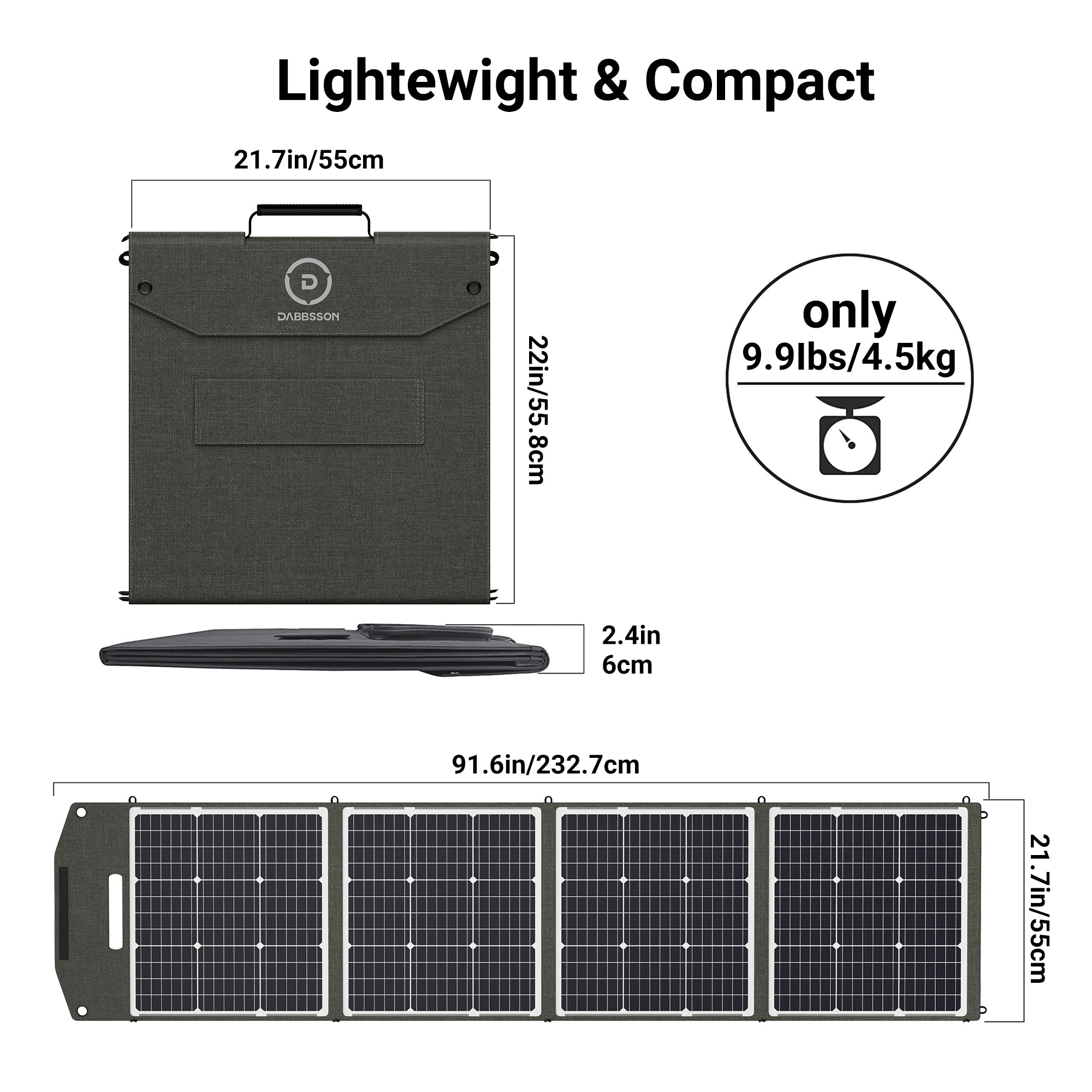 Dabbsson DBS200S Portable Solar Panel for Power Station | 200W - New Star Living