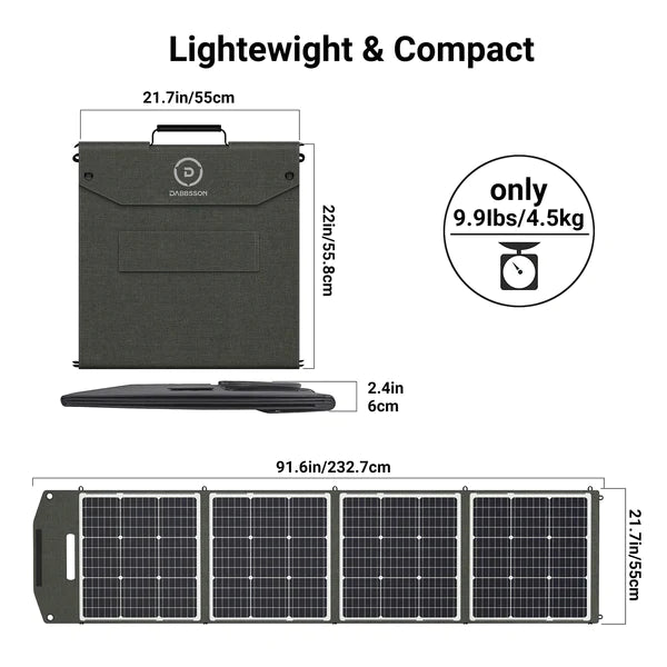 Dabbsson Home Backup Power Station with 200W Portable Solar Panel | 2330Wh - New Star Living