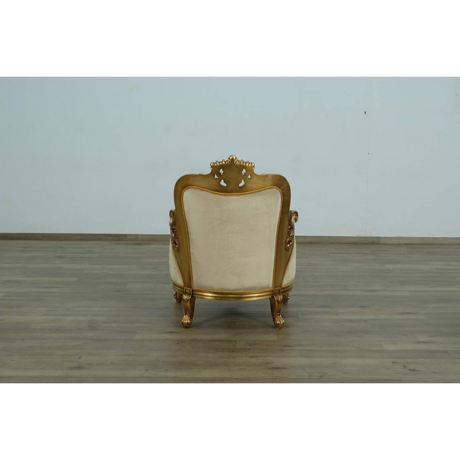 European Furniture - Bellagio Chair in Bronze off White-Gold - 30014-C - New Star Living