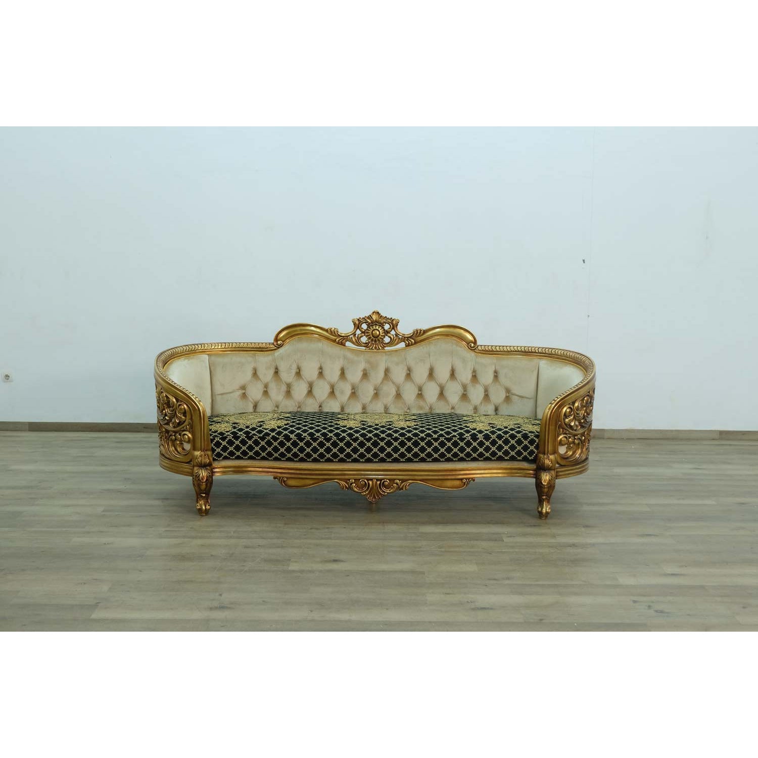 European Furniture - Bellagio 4 Piece Living Room Set in Antique Bronze Black-Gold - 30018-4SET - New Star Living