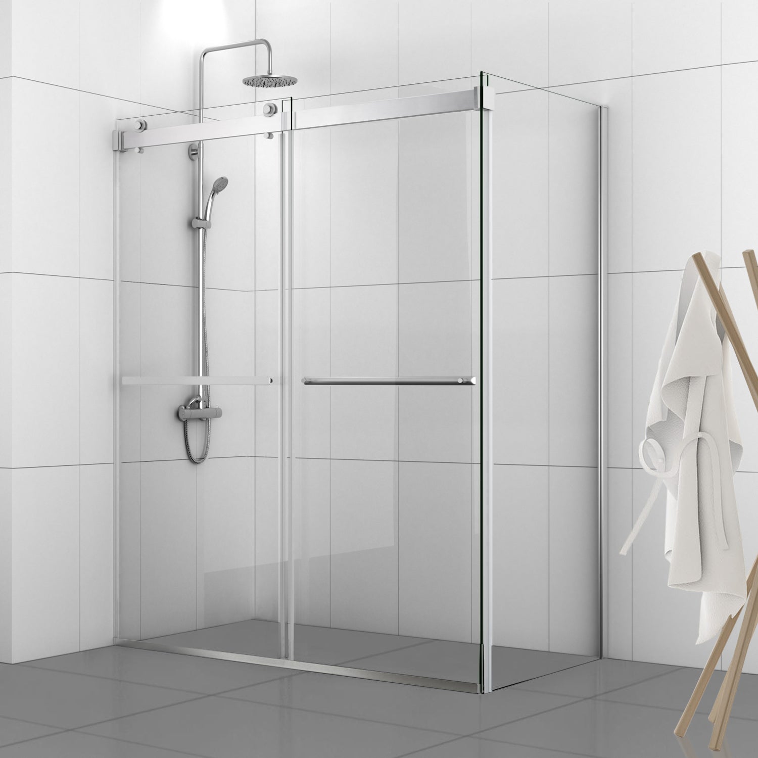 Vinnova Design Spezia Rectangle Double Sliding Frameless Shower Enclosure - New Star Living