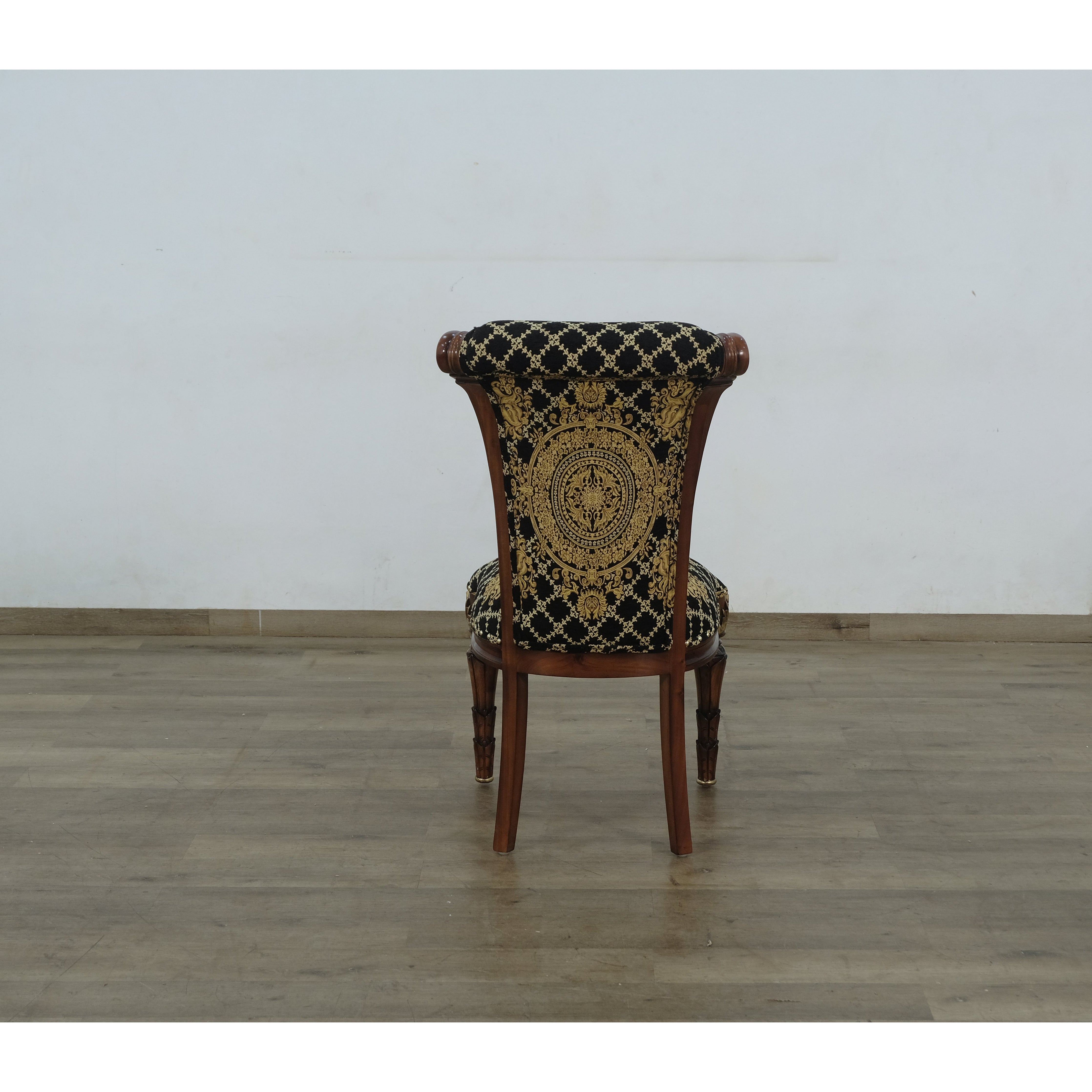 European Furniture - Veronica Dining Side Chair in Antique Dark Gold Leaf Set of 2 - 31061-SC - New Star Living