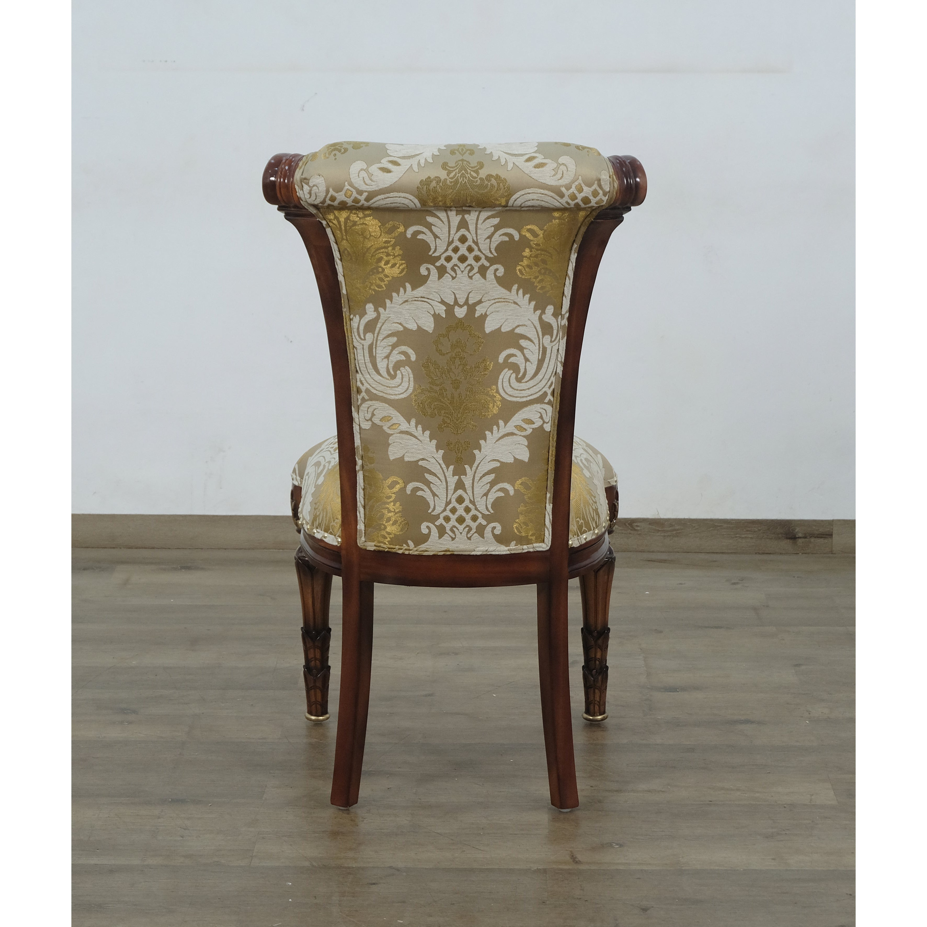 European Furniture - Veronica Dining Side Chair in Antique Dark Gold Leaf Set of 2 - 31062-SC - New Star Living