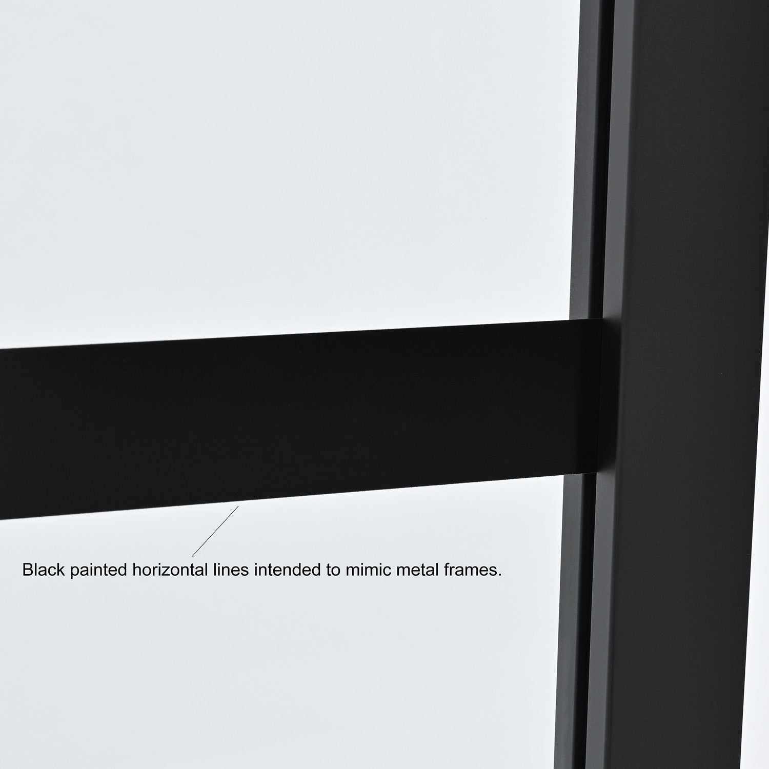 Vinnova Design Puerto 34" W x 74" H Framed Fixed Glass Panel in Matte Black - New Star Living