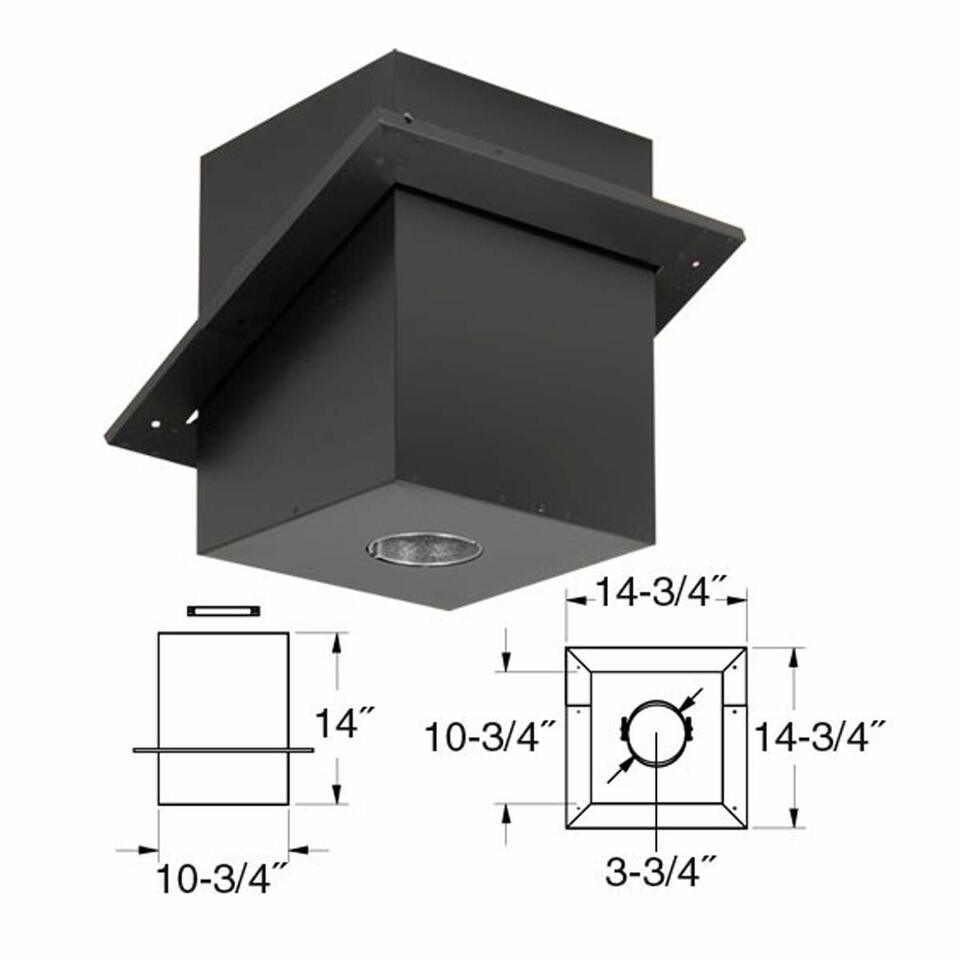 Duravent 3'' PelletVent Pro Cathedral Ceiling Support - 3PVP-CS - New Star Living
