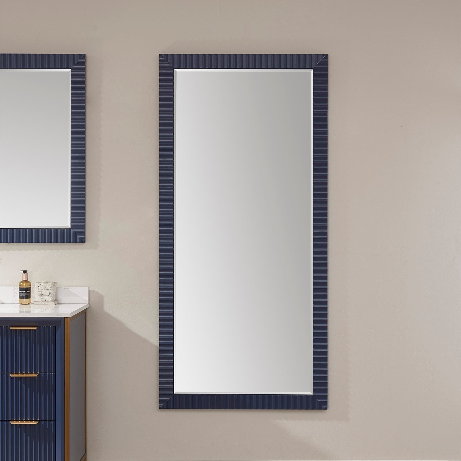 Vinnova Design Savona Rectangular Wave Framed Wall Mirror for Bathroom Vanity - New Star Living