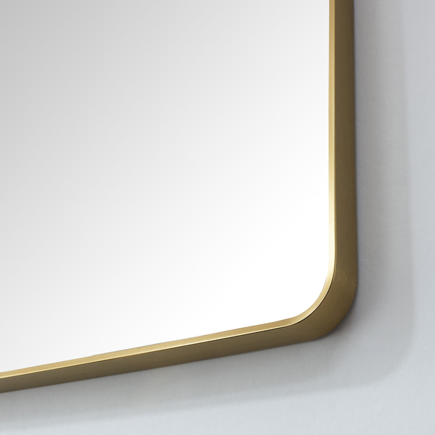 Vinnova Design Mutriku 24 in. W x 36 in. H Rectangle Metal Wall Mirror in Brushed Gold - New Star Living